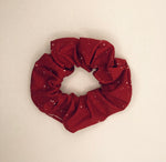 Red and White Snow Scrunchie