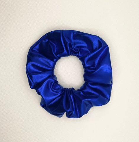Metallic Blue Scrunchie