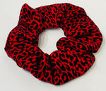 Red Cheetah Print Scrunchie