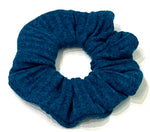 Teal Ribbed Scrunchie